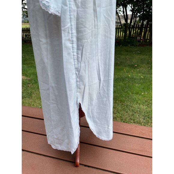 Barbizon Blue Cuddleskin Small Nightgown Cottagecore Angelic Feminine Lace & But - Picture 9 of 10